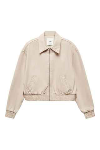 Veste bomber en jean - Sable