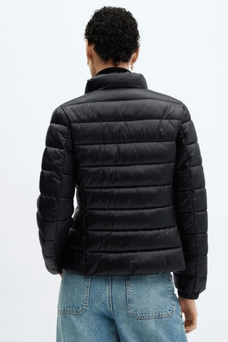 Anorak matelassé à poches - Noir