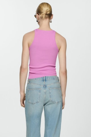 Top maille bretelles - Rose