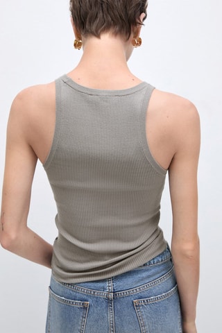 Top maille bretelles - Gris