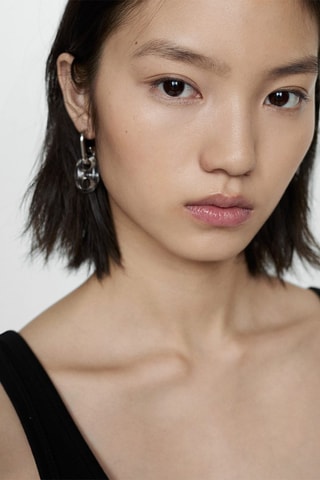 Top bretelles boutons - Noir