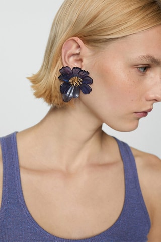 Top maille Lurex - Bleu