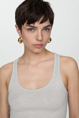 Top maille Lurex - Argenté