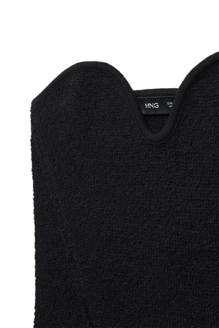 Top style corset tweed - Noir