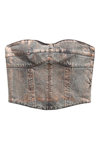 Top en jean foil Cuivré