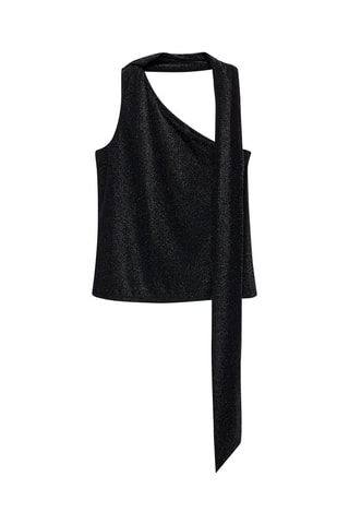 Top asymétrique Lurex - Gris