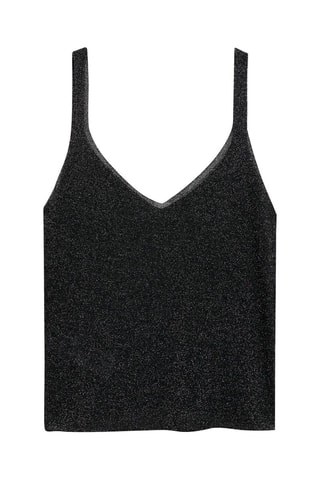 Top maille Lurex - Noir