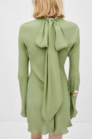 Robe gaze noeud - Kaki