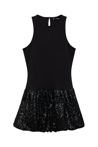 Robe jupe boule paillettes - Noir