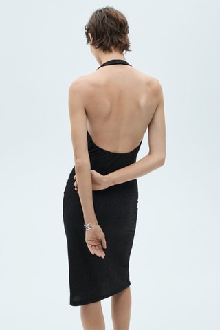 Robe Lurex col bénitier - Noir