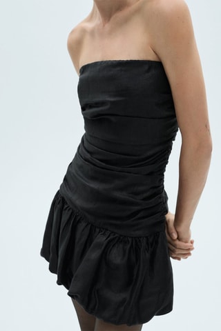 Robe bustier drapée - Noir