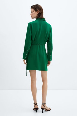 Robe chemisier courte Vert