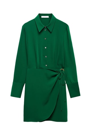 Robe chemisier courte Vert
