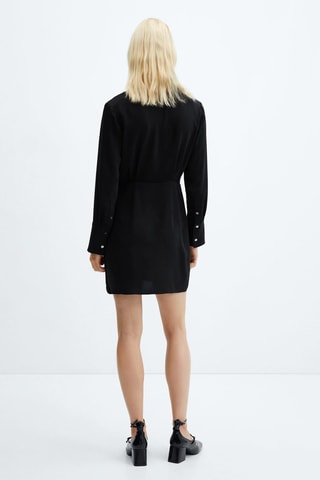Robe chemisier courte Noir
