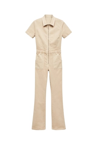 Combinaison jean fermeture éclair - Sable