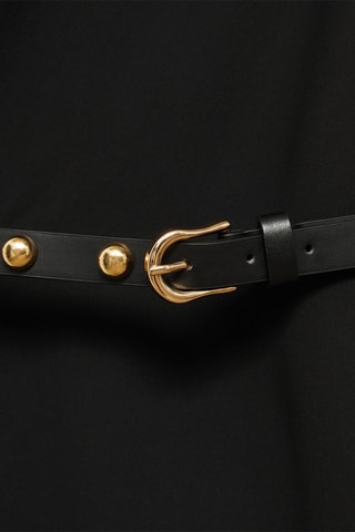 Robe asymétrique ceinture - Noir