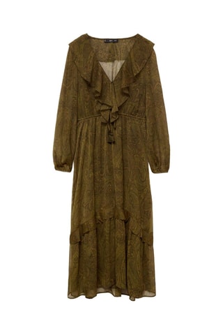 Robe en imprimé cachemire volant - Vert