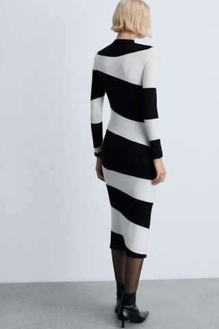 Robe midi col montant - Noir