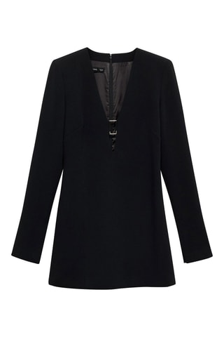 Robe col détail métallique - Noir