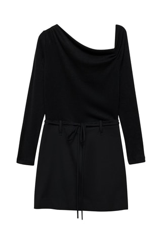 Robe combinée asymétrique - Noir