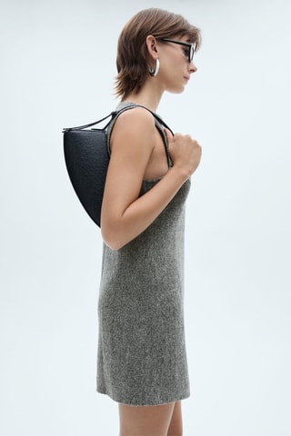 Robe laine détail boucle - Gris