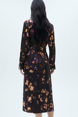 Robe chemisier imprimée - Violet