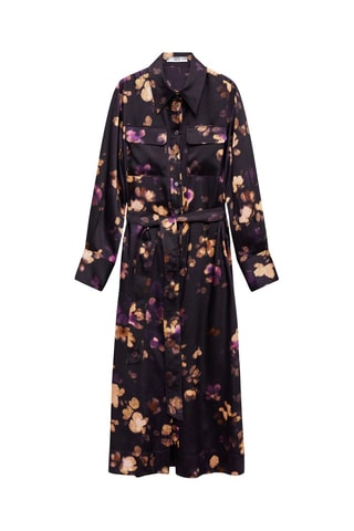 Robe chemisier imprimée - Violet