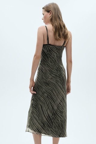 Robe imprimée double bretelle - Vert