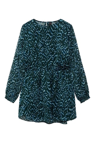 Robe courte imprimée - Vert