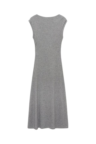 Robe midi épaules structurées - Gris