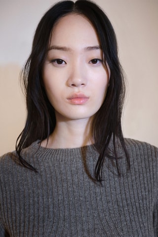 Robe courte maille côtelée - Gris chiné