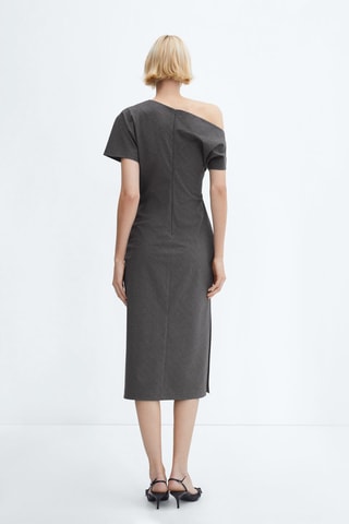 Robe asymétrique ouverture latérale - Gris medio vigoré
