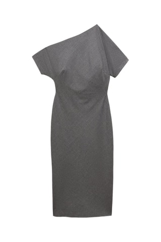 Robe asymétrique ouverture latérale - Gris medio vigoré