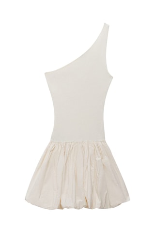 Robe courte à ourlet bouffant - Brut