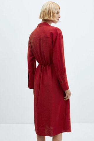 Robe midi cache-cœur - Rouge