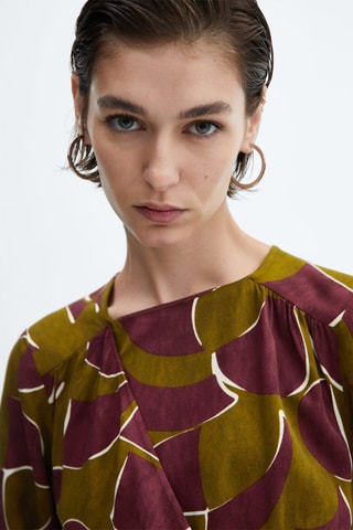 Robe cache-coeur noeud - Bordeaux