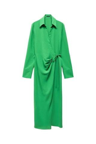Robe chemisier croisée - Vert