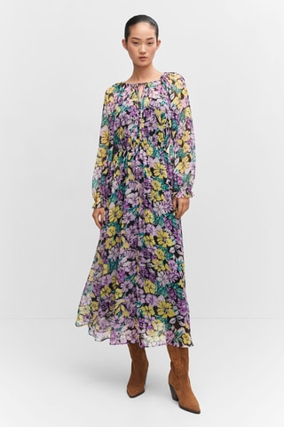 Robe texture florale - Lilas
