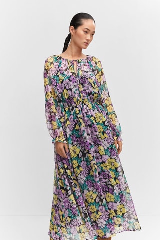 Robe texture florale - Lilas