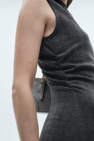 Robe à motif chevrons - Gris