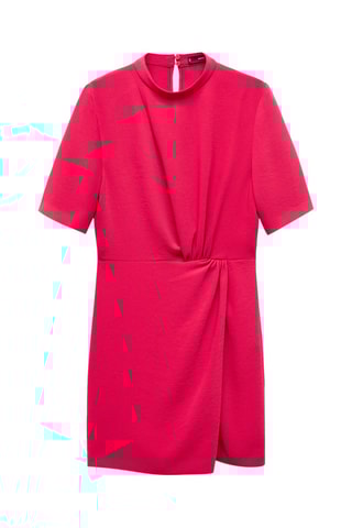 Robe détail drapé - Fuchsia