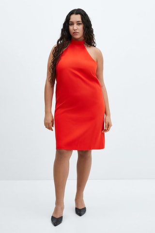 Robe emmanchures américaines dos nu - Rouge