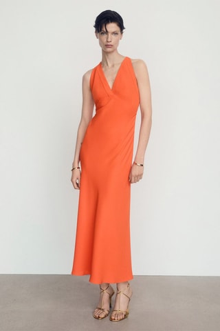 Robe dos croisé - Orange