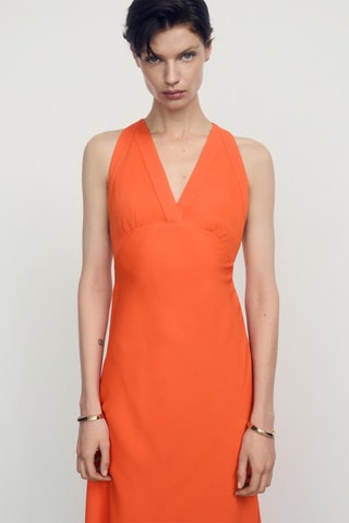 Robe dos croisé - Orange