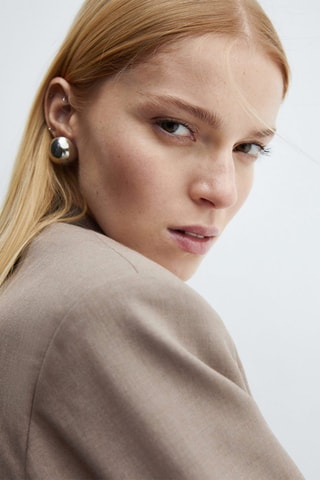 Veste crop boutons - Taupe