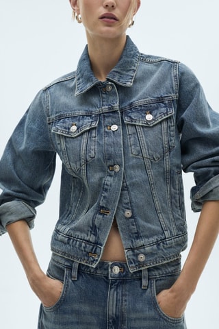 Blouson jean poches - Bleu