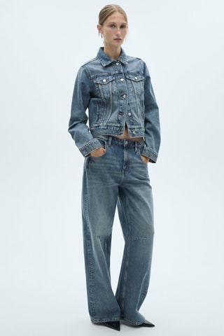 Blouson jean poches - Bleu