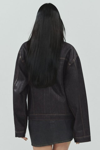 Blouson en jean oversize foil - Gris