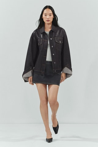 Blouson en jean oversize foil - Gris