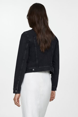 Blouson jean poches - Noir